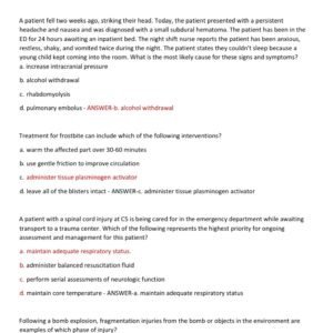TNCC 9TH EDITION EXAM LATEST 2025-2026 COMPLETE 140 QUESTIONS AND CORRECT VERIFIED ANSWERS) |ALREADY GRADED A+ - Image 2