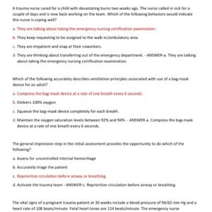 TNCC 9TH EDITION EXAM LATEST 2025-2026 COMPLETE 140 QUESTIONS AND CORRECT VERIFIED ANSWERS) |ALREADY GRADED A+ - Image 3