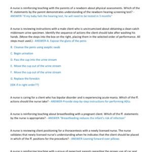RN COMPREHENSIVE PREDICTOR EXIT EXAM 2025-2026 EXAM ALL 180 QUESTIONS AND CORRECT ANSWERS |ALREADY GRADED A+ - Image 3