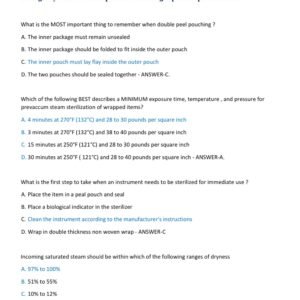 STERILE PROCESSING FINAL EXAM 2 LATEST VERSION 2025-2026 ACTUAL EXAM 100 QUESTIONS AND CORRECT VERIFIED ANSWERS) |ALREADY GARDED A+ - Image 2