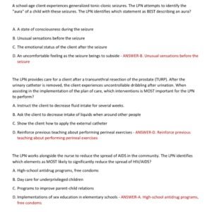 KAPLAN LPN TEST BANK ACTUAL EXAM 150 QUESTIONS AND CORRECT{VERIFIED} ANSWERS 2025-2026 LATEST//ALREADY GRADED A+ - Image 3