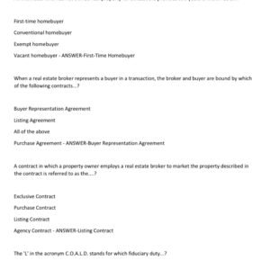 TEXAS PRINCIPLES 1 EXAM 2025-2026 TEST BANK ACTUAL EXAM 500 QUESTIONS AND CORRECT VERIFIED ASNWERS) |ALREADY GRADED A+ - Image 4