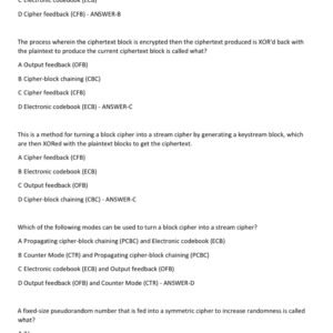 WGU C839 OBJECTIVE ASSESSMENT 2025-2026 /WGU C839 INTRODUCTION TO CRYPTOGRAPHY OA ACTUAL EXAM 300 QUESTIONS AND CORRECT ANSWERS|ALREADY GRADED A+ - Image 2
