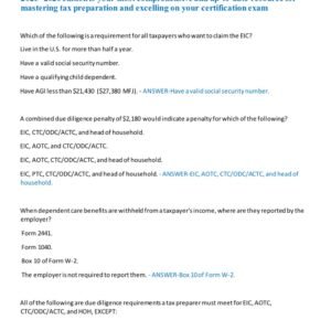 HR BLOCK FINAL TEST (ITC 2025-2026) ACTUAL EXAM 300 QUESTIONS AND CORRECT VERIFIED ANSWERS) |ALREADY GRADED A+ - Image 2