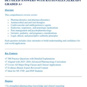 NR 546 MIDTERM EXAM 2025-2026 ACTUAL EXAM TEST BANK 300 QUESTIONS AND CORRECT DETAILED ANSWERS WITH RATIONALES |ALREADY GRADED A+