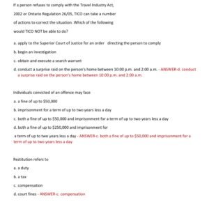 TICO EXAM 2025-2026 ACTUAL EXAM AND PRACTICE EXAM 200 QUESTIONS AND CORRECT VERIFIED ANSWERS) |ALREADY GRADED A+ - Image 3