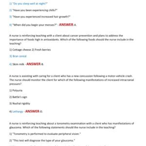MED-SURG II HESI 2025-2026 ACTUAL EXAM 140 QUESTIONS AND CORRECT VERIFIED ANSWERS) |AGRADE - Image 4