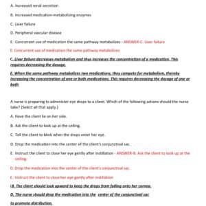 ATI PHARMACOLOGY REAL TEST BANK EXAM AND STUDY GUIDE 400 QUESTIONS AND CORRECT ANSWERS NEWEST 2025-2026 LATEST//ALREADY GRADED A+ - Image 3