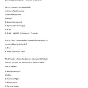 CHEMO EXAM LATEST 2025-2026 ACTUAL EXAM 130 QUESTIONS AND CORRECT DETAILED ANSWERS |AGRADE - Image 2