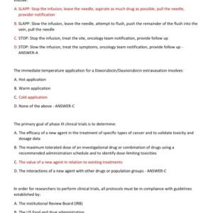 CPHON CHEMO RENEWAL EXAM LATEST 2025-2026 ACTUAL EXAM 100 QUESTIONS AND CORRECT ANSWERS |AGRADE - Image 3
