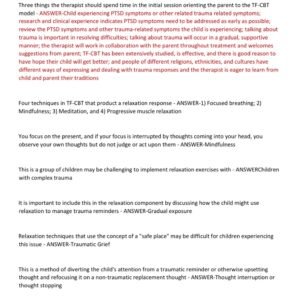 TF-CBT ONLINE TRAINING EXAM LATEST 2025-2026 ACTUAL EXAM 100 QUESTIONS AND CORRECT VERIFIED ANSWERS) |ALREADY GRADED A - Image 4