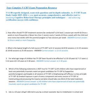 F-CBT EXAM LATEST 2025-2026 ACTUAL EXAM 80 QUESTIONS AND CORRECT VERIFIED ANSWERS) |ALREADY GRADED A+