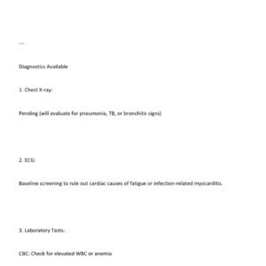 Clinical i-Human Case Week 7: 28-Year-Old Male – Reason for Encounter: Cough and Fatigue | Full Case Study, Assessment & Plan | NURS 6512 Walden University (2025 Update - Image 4