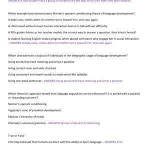 WGU D307 OA EXAM 2025-2026/ WGU D307 EDUCATIONAL PSYCHOLOGY OA ACTUAL EXAM 200 QUESTIONS AND CORRECT VERIFIED ANSWERS) |ALREADY GRADED A+||BRAND NEW!! - Image 4