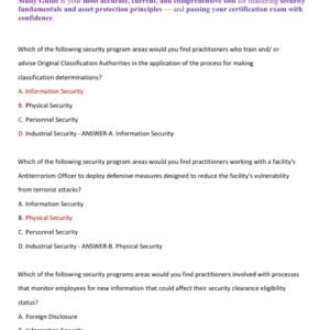 SFPC CERTIFICATION EXAM 2025-2026 /SECURITY ASSET PROTECTION PROFESSIONAL CERTIFICATION ACTUAL EXAM 100 QUESTIONS AND CORRECT DETAILED ANSWERS |AGRADE - Image 2