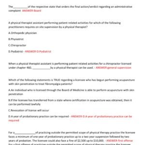FLORIDA DENTAL JURISPRUDENCE LATESTEXAM VERSION AND STUDY GUIDE 2025-2026 ACTUAL EXAM 200 QUESTIONS AND CORRECT DETAILED ANSWERS|ALREADY GRADED A - Image 4