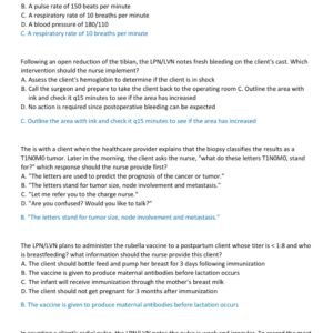 HESI EXIT PN EXAM 2025-2026 ACTUAL EXAM 150 REAL QUESTIONS AND CORRECT VERIFIED ANSWERS) |ALREADY GRADED A+ - Image 4