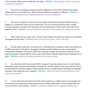 HESI RN LEADERSHIP /MANAGEMENT EXIT EXAM 2025-2026 160 QUESTIONS AND CORRECT DETAILED ANSWERS |ALREADY GRADED A+ - Image 3