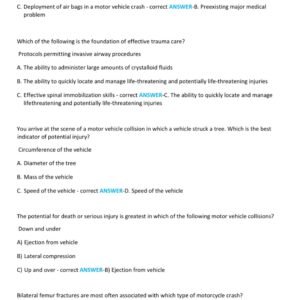 PHTLS POST TEST 9TH EDITION LATEST 2025-2026 ACTUAL EXAM 100 QUESTIONS AND CORRECT DETAILED ANSWERS | ALREADY GRADED A+ - Image 3