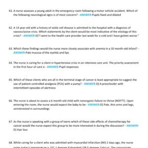 HESI PHARMACOLOGY EXIT RN EXAM 2025-2026 ACTUAL EXAM 170 QUESTIONS AND CORRECT ANSWERS) |ALREADY GRADED A+||BRAND NEW!! - Image 4
