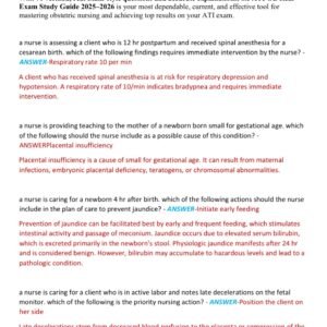 ATI-OB REAL EXAM 70 QUESTIONS AND CORRECT ANSWERS 2025-2026 LATEST//ALREADY GRADED A+ - Image 2