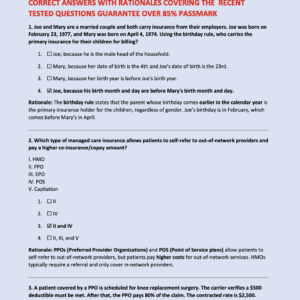 AAPC CPB FINAL EXAM REVIEW 2025”2026 150 QUESTIONS AND CORRECT ANSWERS WITH RATIONALES COVERING THE RECENT TESTED QUESTIONS GUARANTEE OVER 85% PASSMARK