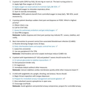 HESI EXIT RN NEW GENERATION EXAM ALL 150 QUESTIONS AND CORRECT ANSWERS RATIONALES|ALREADY GRADED A+ - Image 1