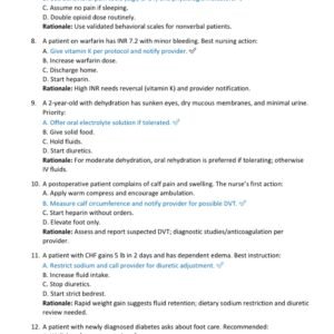 HESI EXIT RN NEW GENERATION EXAM ALL 150 QUESTIONS AND CORRECT ANSWERS RATIONALES|ALREADY GRADED A+ - Image 2