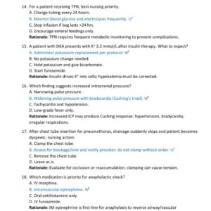 HESI EXIT RN NEW GENERATION EXAM ALL 150 QUESTIONS AND CORRECT ANSWERS RATIONALES|ALREADY GRADED A+ - Image 3