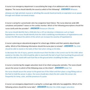 RN NURSING CARE OF CHILDREN NGN ONLINE PRACTICE 2025-2026 FORM A & B EACH FORM CONTAINS EACH 70 NGN QUESTIONS AND CORRECT DETAILED ANSWERS (VERIFIED ANSWERS) |ALREADY GRADED A+ - Image 4