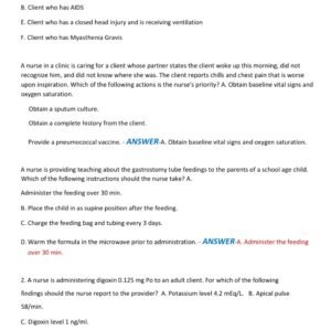 RN COMPREHENSIVE PREDICTOR TEST BANK EXIT EXAM 2025-2026 EXAM ALL 340 QUESTIONS AND CORRECT DETAILED ANSWERS |ALREADY GRADED A+ - Image 5