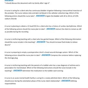 RN COMPREHENSIVE PREDICTOR EXIT EXAM 2025- 2026 EXAM ALL 180 QUESTIONS AND CORRECT DETAILED ANSWERS |ALREADY GRADED A+ - Image 3