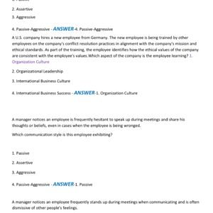 WGU D072 FUNDAMENTALS FOR SUCCESS IN BUSINESS OA EXAM LATEST VERSIONS 2025-2026 ACTUAL EXAM 100 QUESTIONS AND CORRECT ANSWERS |ALREADY GRADED A+ - Image 4