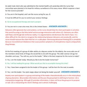 HESI PSYCH MENTAL HEALTH 2025-2026 ACTUAL EXAM 100 REAL EXAM QUESTIONS AND CORRECT DETAILED ANSWERS WITH RATIONALES (VERIFIED ANSWERS) |ALREADY GRADED A+ - Image 5