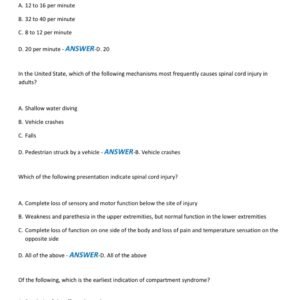 PHTLS POST TEST 9TH EDITION LATEST 2025-2026 VERSION WITH 100 QUESTIONS AND CORRECT ANSWERS| VERIFIED ANSWERS - Image 3