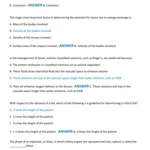 PHTLS POST TEST 9TH EDITION LATEST 2025-2026 VERSION WITH 100 QUESTIONS AND CORRECT ANSWERS| VERIFIED ANSWERS - Image 4