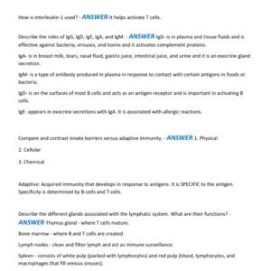 A&P 102 MIDTERM EXAM IVY TECH 2 LATEST VERSIONS (VERSION A AND B) 2025-2026 ACTUAL EXAM 200 QUESTIONS AND CORRECT ANSWERS |ALREADY GRADED A+ - Image 4