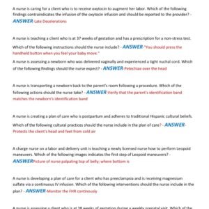 ATI RN MATERNAL NEWBORN PROCTORED EXAM 2025-2026 BRAND NEW!! COMPLETE TEST BANK EXAM 350 QUESTIONS AND CORRECT ANSWERS) |ALREADY GRADED A+ - Image 2