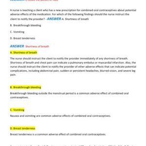 ATI RN MATERNAL NEWBORN PROCTORED EXAM 2025-2026 BRAND NEW!! COMPLETE TEST BANK EXAM 350 QUESTIONS AND CORRECT ANSWERS) |ALREADY GRADED A+ - Image 3