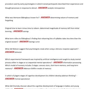 WGU D570 COGNITIVE PSYCHOLOGY OA EXAM COMPLETE ACTUAL EXAM REAL QUESTIONS WITH CORRECT DETAILED ANSWERS (CORRECT VERIFIED ANSWERS) 2025-2026 A NEW UPDATED VERSION |ALREADY GRADED A+ - Image 5