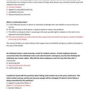 WGU D265 CRITICAL THINKING REASON AND EVIDENCE OBJECTIVE ASSESSMENT EVERYTHING YOU NEED TO PASS OA LATEST 2025-2026 ACTUAL EXAM QUESTIONS AND CORRECT DETAILED ANSWERS |ALREADY GRADED A - Image 4