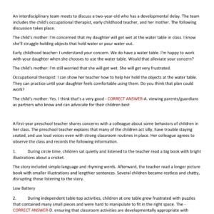 ILTS 206 EARLY CHILDHOOD EDUCATION ACTUAL EXAM WITH 80 QUESTIONS AND 100% CORRECT VERIFIED ANSWERS/ ILTS CONTENT 206 EXAM PREP LATEST 2025-2026 (BRAND NEW!!) - Image 4