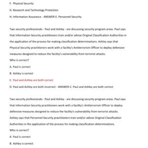 SFPC CERTIFICATION EXAM 2025-2026 /SECURITY ASSET PROTECTION PROFESSIONAL CERTIFICATION ACTUAL EXAM 100 QUESTIONS AND CORRECT DETAILED ANSWERS |AGRADE - Image 3