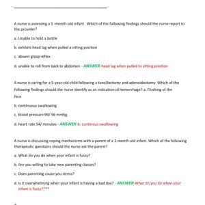 PEDS ATI PROCTORED/ATI PEDS PROCTORED 2025-2026 EXAM COMPLETE 80 REAL EXAM QUESTIONS AND CORRECT DETAILED ANSWERS |ALREADY GRADED A+ - Image 2