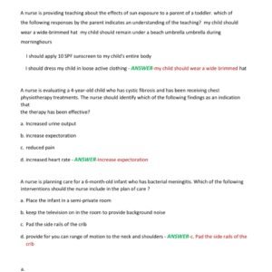 PEDS ATI PROCTORED/ATI PEDS PROCTORED 2025-2026 EXAM COMPLETE 80 REAL EXAM QUESTIONS AND CORRECT DETAILED ANSWERS |ALREADY GRADED A+ - Image 3