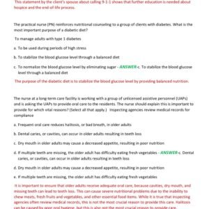 GERONTOLOGY PN HESI ACTUAL EXAM LATEST VERSION 2025-2026 80 QUESTIONS AND CORRECTANSWERS| ALREADY GRADED A+ - Image 5