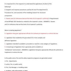 TCFP FIRE INSPECTOR EXAM 2025-2026 TEST BANKACTUAL EXAM 500 QUESTIONS AND CORRECT DETAILED ANSWERS (100% VERIFIED ANSWERS) |AGRADE - Image 3