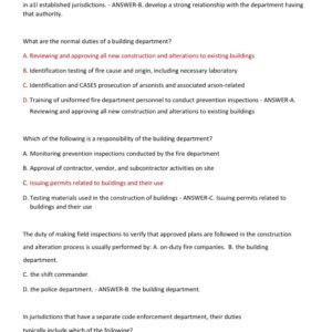 TCFP FIRE INSPECTOR EXAM 2025-2026 TEST BANKACTUAL EXAM 500 QUESTIONS AND CORRECT DETAILED ANSWERS (100% VERIFIED ANSWERS) |AGRADE - Image 2