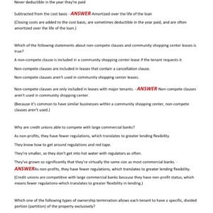 TEXAS REAL ESTATE INVESTMENT EXAM 2025-2026 ACTUAL EXAM 250 QUESTIONS AND CORRECT DETAILED ANSWERS (VERIFIED AND CORRECT ANSWERS) |ALREADY GRADED A - Image 3