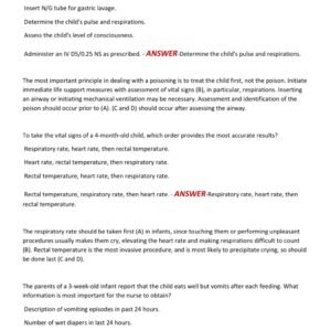 OB PEDS HESI EXIT EXAM 2025-2026 / HESI OB PEDS EXIT TEST BANK EXAM ACTUAL 350 QUESTIONS AND CORRECT DETAILED ANSWERS - Image 2